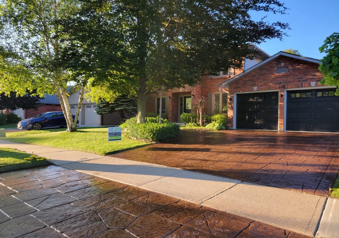 sealed stamped concrete driveway